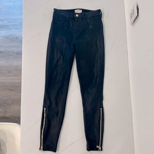 L’Agence Waxed Denim Pants